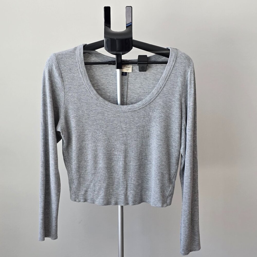 Crop Long Sleeve Shirt, Size: XXL